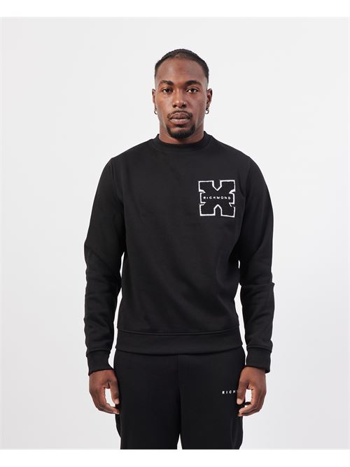 Sweat-shirt col rond homme Richmond X avec logo RICHMOND X | UMA24034FEBLACK